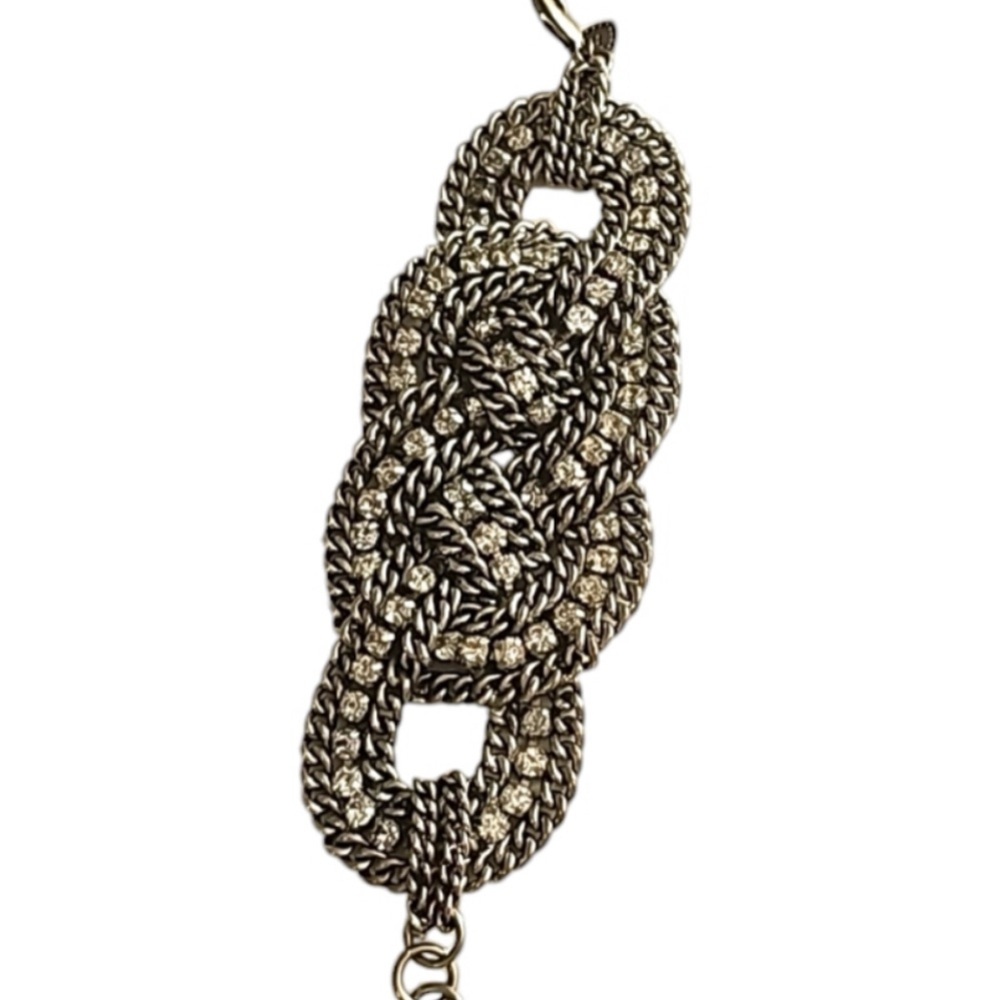 Elegant Silver Braided Bracelet